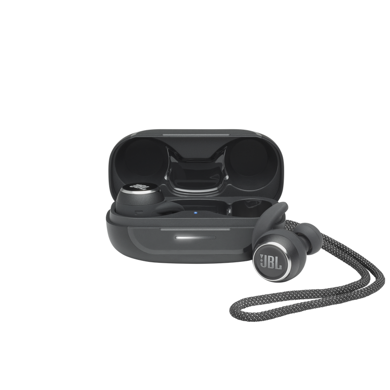 JBL Reflect Mini NC - Black - Waterproof true wireless Noise Cancelling sport earbuds - Hero image number null
